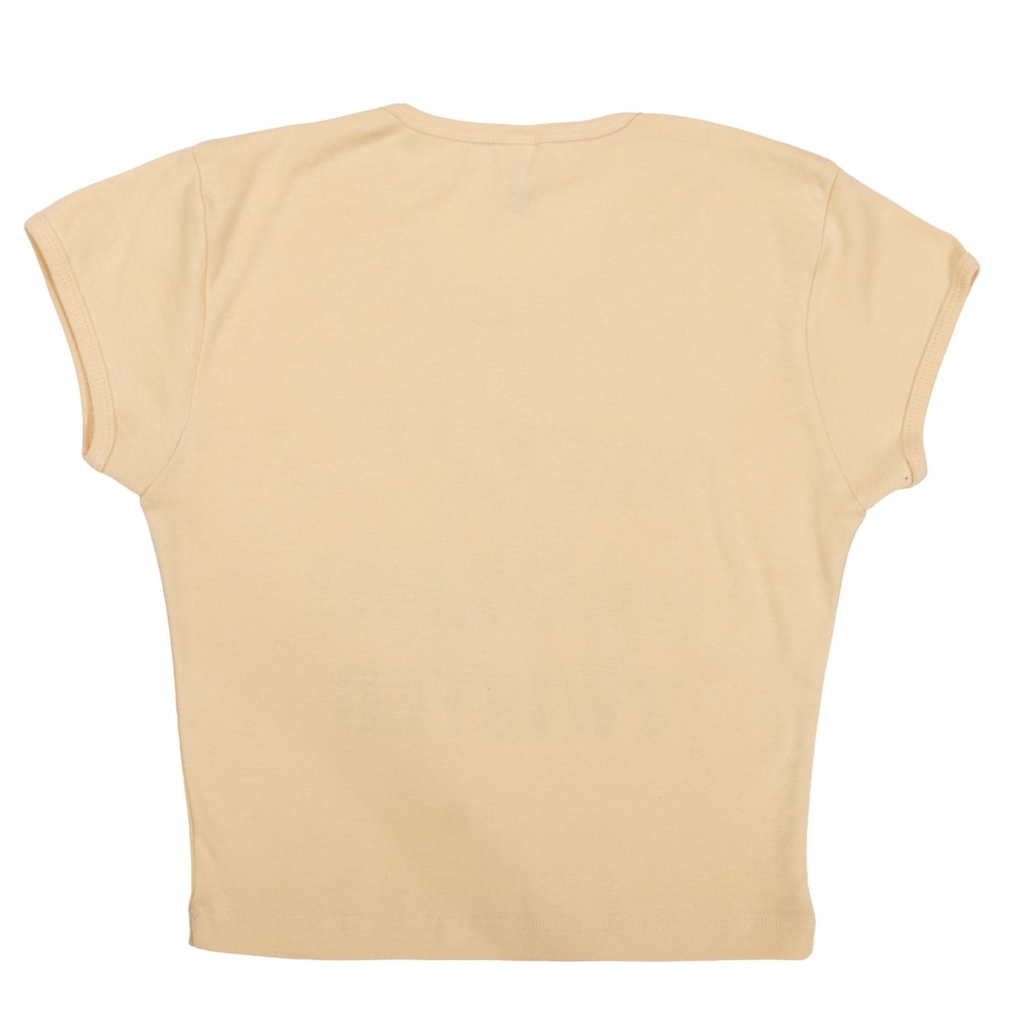 Beige crop top on a white background