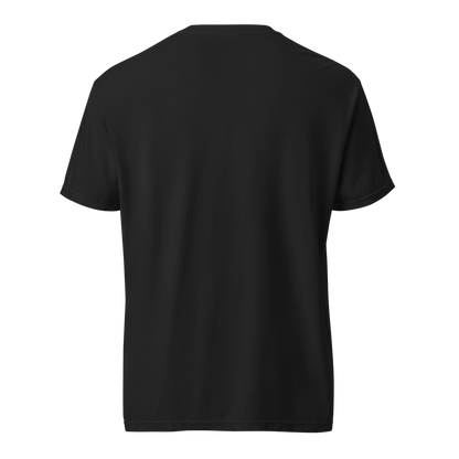 Black t-shirt on a white background