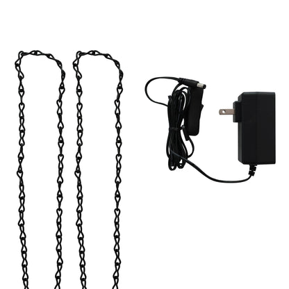 Black metal chains and charging cord for Twisted Tea LED light