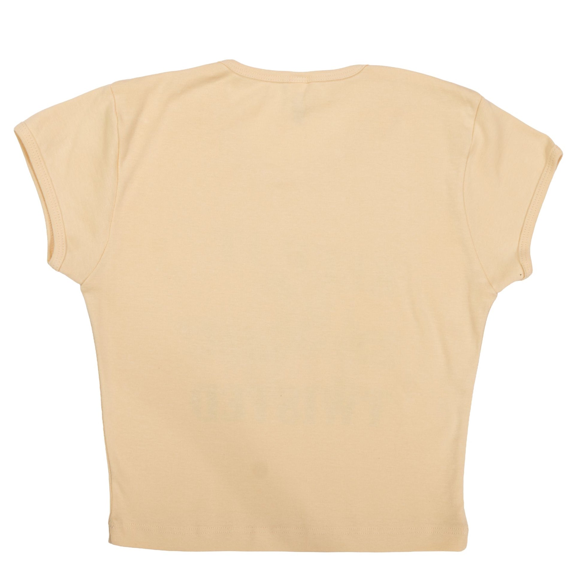 Beige crop top on a white background