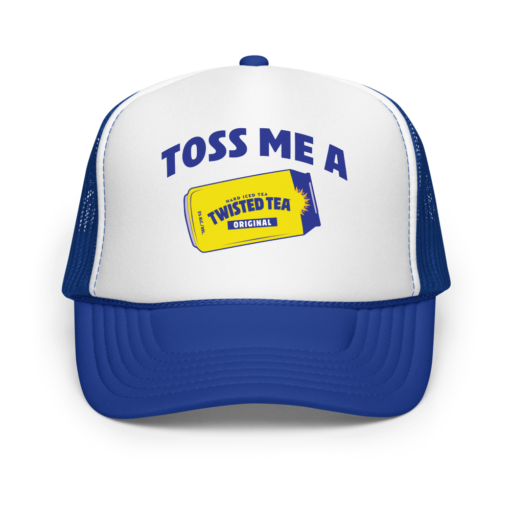 Toss Me A Tea White Foam Trucker Hat