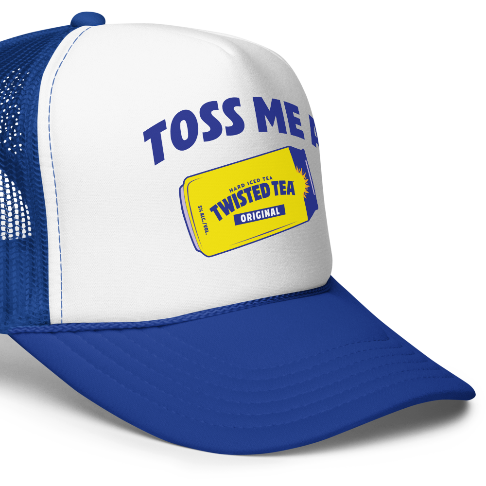 Toss Me A Tea White Foam Trucker Hat