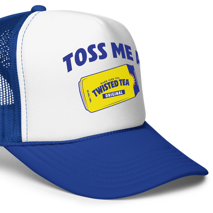 Toss Me A Tea White Foam Trucker Hat