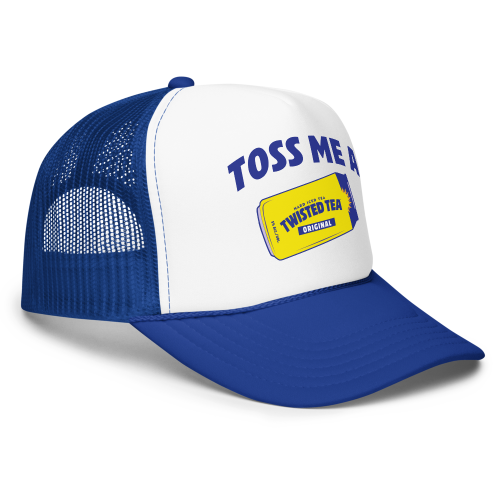 Toss Me A Tea White Foam Trucker Hat
